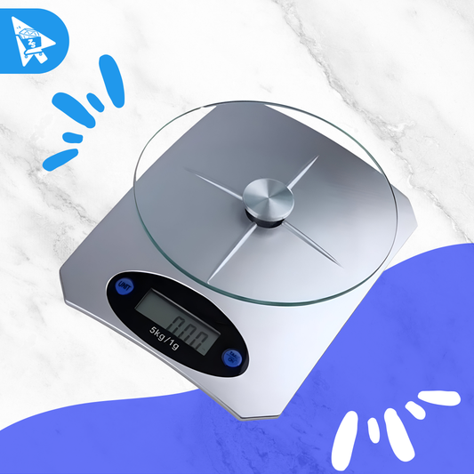 Gramera de Cocina Digital con Plato de Vidrio 5Kg